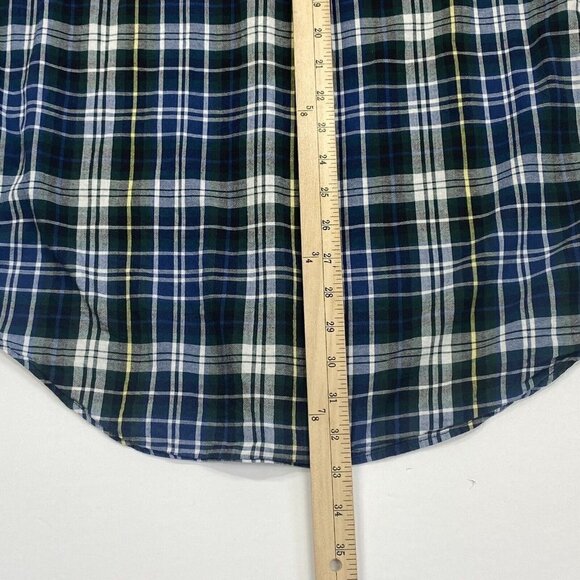 Ralph Lauren Men’s Blake Plaid Sz M Long Sleeve Button Down Shirt Blue Green - Picture 6 of 9